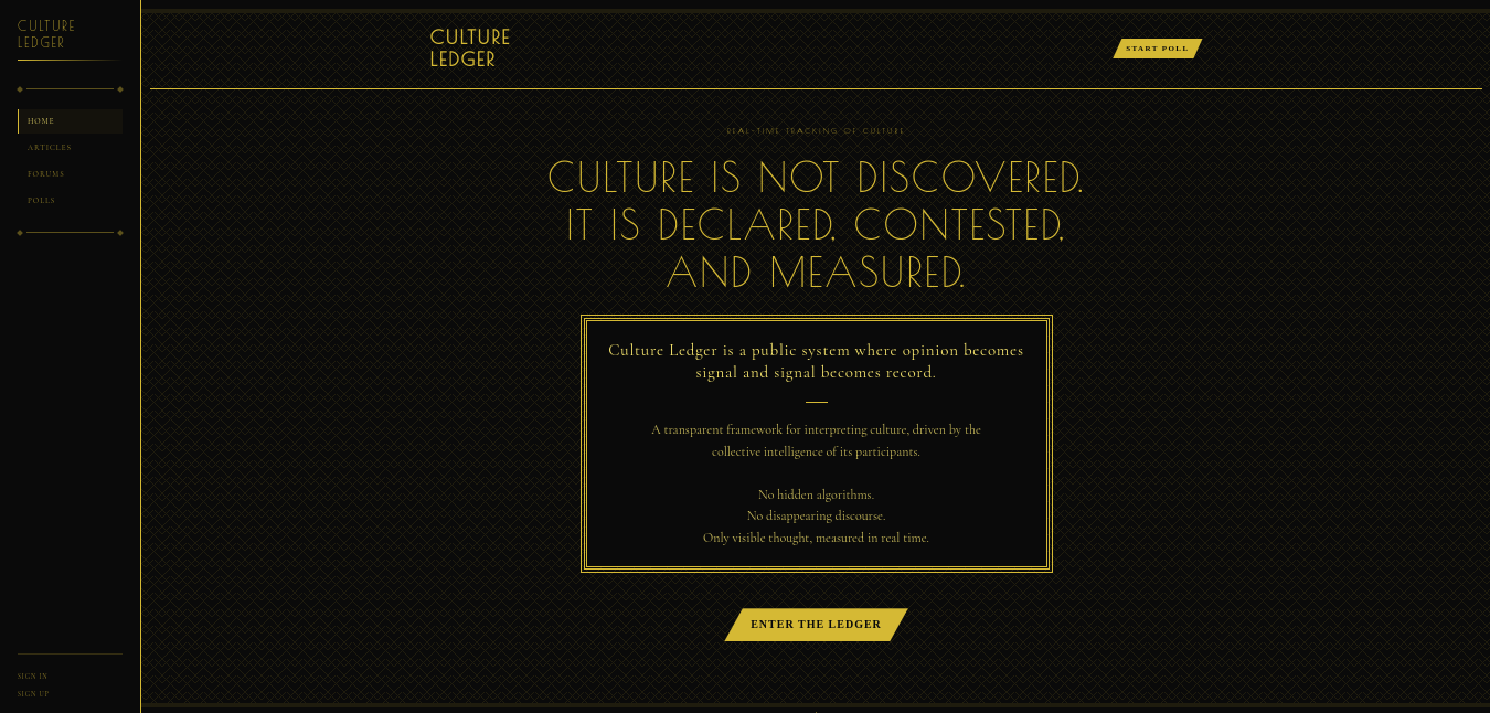 CULTURE LEDGER